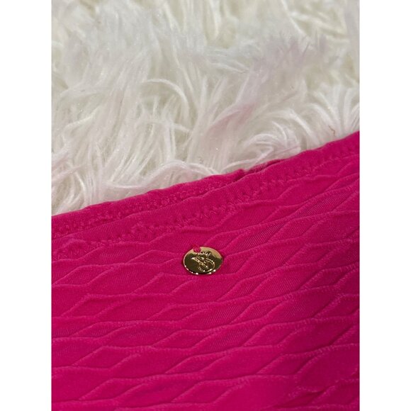 Victorias Secret Mid Rise Pink Textured Bikini Bottom S/P - Picture 4 of 10